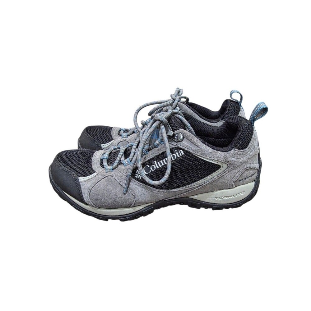 Columbia Techlite Waterproof Hiking Shoes Gray/Black Men's Size 7 Trail Shoes